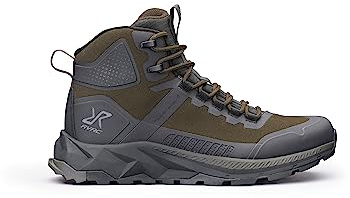 RevolutionRace Phantom Trail Mid Waterproof Hiking Boots pour Homme, Chaussures de Randonnée Imperméables pour Toutes les Activités de Plein Air, Dark Olive, 43