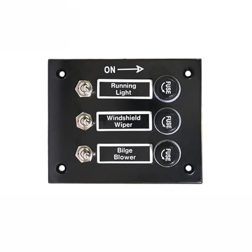 Riloer 5A Classic Kippschalter Sicherungskasten, universell für 12V Boot Auto PKW LKW Marine, 3Gang / 6Gang