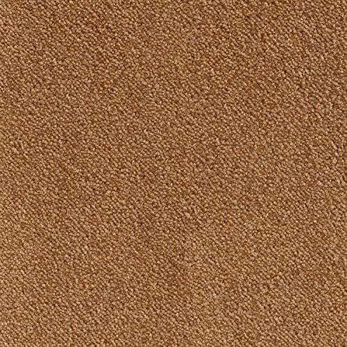 BRICOFLOR Teppichboden Meterware 500 cm und 400 cm breit in Braun ideal für Wohnzimmer und Esszimmer Kräuselvelours Auslegware angenehm weich (4 m x 13 m)