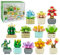 Faittoo Bonsaï Succulents - Kit de construction créatif pour adultes - Construisez 12 petites plantes, non compatible avec Lego (1095 pièces)