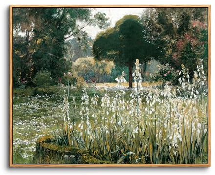 hyidecorart Vintage Bilder mit Rahmen Natur Landschaft Gemälde 20x25 cm | Retro-Kunst, HD-Druck, Einfach Aufzuhängen, Schnelle Montage, Für Viele Räume, Klassische Wanddeko, Geschenk, Klein