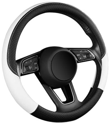 1-Teiliger Auto-Lenkradbezug, 38 cm PU-Leder-Lenkradbezug, Rutschfester, Atmungsaktiver Lenkradbezug, Fahrzubehör Im Sportstil, Unisex-Fahrzubehör