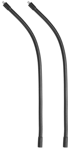 PATIKIL 16 Col de Cygne, 2 Pièces 1/4-20 Femelle vers Mâle Métal Universel Tuyau Flexible Bras Col de Cygne Tube Extension Support pour Caméra d'Action, Téléphone, Microphone, Noir