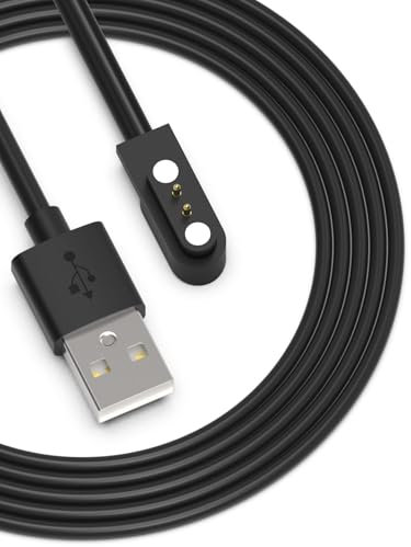 Haiyistar Universel Chargeur Magnétique Câble pour Smartwatch, connectée Câble Accessoires de montre (2 Pin,2.84mm),USB Câble Chargeur Montre Intelligente avec Contact Magnétique