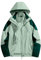 KUTOOK 3 IN 1 Winterjacke Damen Fleecejacke Lang Winter Jacke 3in1 Skijacke Wasserdicht Winddicht Funktionsjacke mit Kapuze Grün M