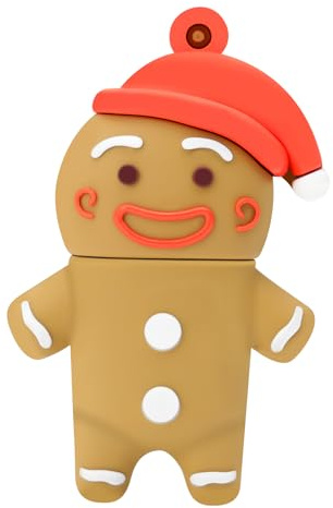BORLTER CLAMP Memoria USB de 32 GB, memoria flash USB The Gingerbread Man Pendrive para almacenamiento externo de datos