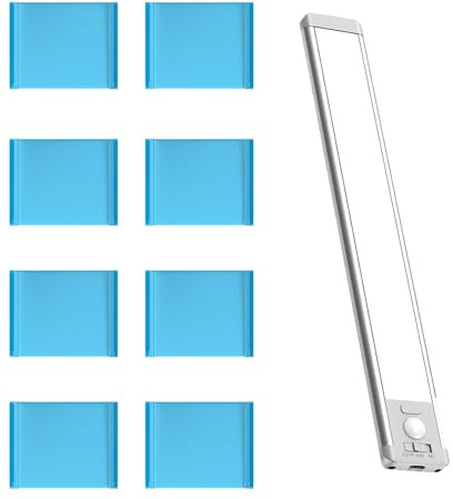 LIGHTULIFE Under Cabinet Lights Magnetic stickys - Replacement Magnetic Strips with Adhesive Backing for Under Cabinet Lighting Universal Blue Iron Sheet for Cabinet Lighting(Non-Magnetic (Arc, 8)