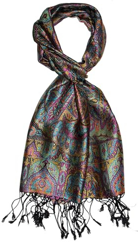 Lorenzo Cana Luxus Seidenschal für Männer Schal 100% Seide gewebt Herrenschal elegant Paisley Muster Mehrfarbig Bunt 7868111