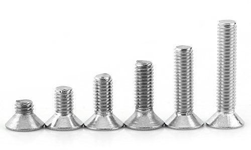 300pcs M3 Hex -Buchse Sechskanthexenbuchse, Flache Schraubenbuchse, Flacher Schraube Flacher Kopf aus Edelstahl SS304 Schraubenschraube, die Gegen Rost und Sortiment in Kasten