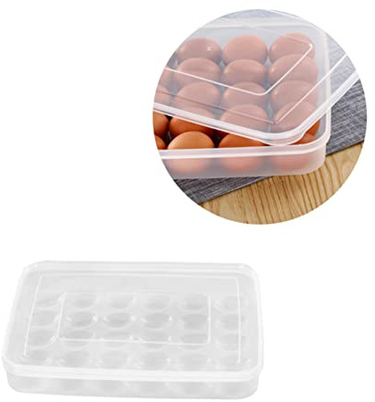 UTHCLO 30cuadrículas Caja Almacenamiento De Huevos De Plástico Con Tapa Organizador Transparente Para Refrigerador Capacidad Para Huevos Para Cocinas y Almacenaje De Alimentos