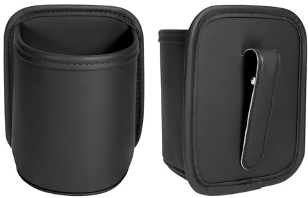 Anti-Schlaffe Auto Getränkehalter aus Leder, Clip-on kratzfester Becherhalter für Rücksitze und Türen, robuster Flaschenhalter Autotür für Wasserflaschen, Thermobechern und Dosen