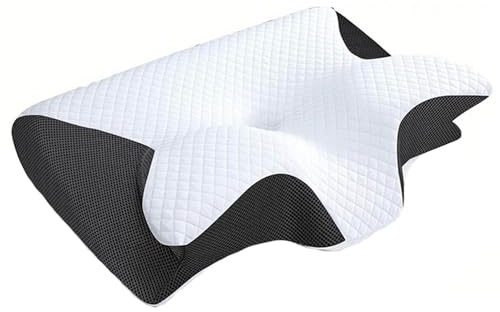 Pillowdaddy Pillow Daddy Das Nacken - Therapiekissen Ergonomisches Memory Foam Kissen – Nackenstützkissen für Seiten-, Rücken-, Bauchschläfer, Waschbar,Kissenkern + Innenfutter + Außenkissen (Black)