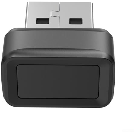 Jotekonoby Lettore di impronte digitali USB Scanner biometrico Touch a 360 gradi Windows Ciao PC Login Dispositivo di sicurezza Riconoscimento rapido 0.5s 10 Impronte digitali di archiviazione