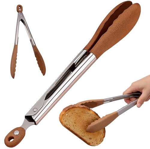 Holzzange Grillzange Holz, Koch Zange Und Küchen Zange, 9 Zoll Akazienholz Lebensmittelzange Für Grillen Und Kochen, Salatzange Vielseitig Einsetzbar