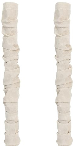 Lot de 2 housses de chaîne de lustre, cache-cordon en tissu de lin naturel de 1,8 m, protection des fils électriques pour la gestion des câbles d'éclairage, décoration d'intérieur