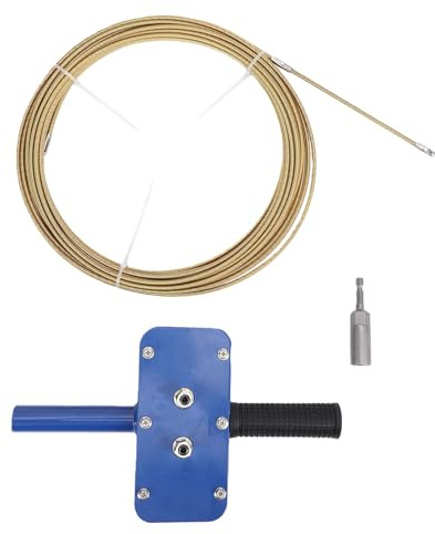 Luocute Estrattore per Cavi Elettrici Infila Cavi Trapano Elettrico per Tirare con Corda in Acciaio da 15 M e Adattatore per Trapano per da 4-6 Mm Costruzione di