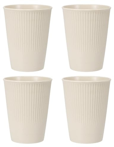 QUARKZMAN 4 Pezzi Bicchieri Portaspazzolini Semplici 3.3 x 3.3 x 4.2 Lavastoviglie Bicchieri Da Bagno Riutilizzabili Set In Plastica Per Conservare Dentifricio Pettini