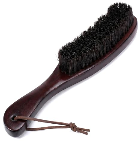 Kleiderbürste, Buchenholzgriff, Wildschweinborsten – Wollwalk Bürste für Wollmäntel, Anzüge, Hüte, Kaschmir, entfernt sanft Fussel, Staub, Tierhaare, ideal für Wolle, Samt, Wildleder