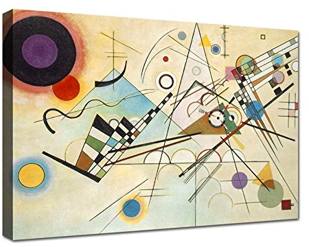 canvashop quadri Moderni Soggiorno Kandinsky Composizione Viii 100X70 Cm | Quadro Su Tela Canvas, Stampe Da Parete,