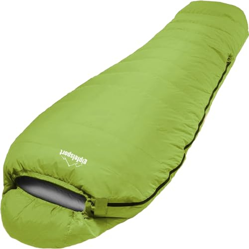 Gipfelsport Ultraleicht Schlafsack 4 Jahreszeiten [-20°C bis 15°C] Ultralight Sleeping Bag | Ultraleichter Mumienschlafsack für alle Jahreszeiten, Trekking Schlafsack für Camping, Reisen & Outdoor