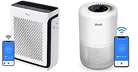 LEVOIT Vital 100S H13 HEPA Luftreiniger Allergiker für 52㎡ Wohnung Raucherzimmer+LEVOIT Core 200S Luftreiniger H13 HEPA Filter für Allergiker, Luftfilter gegen 99,97% von Staub Pollen Gerüche