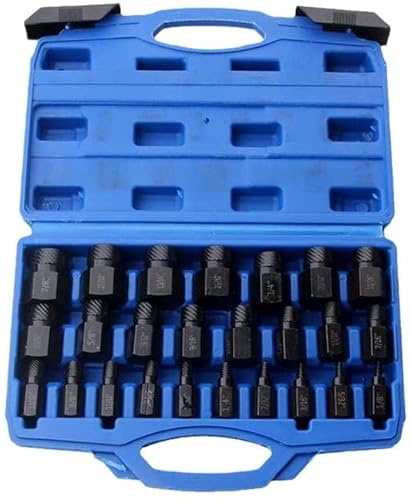 Kit di estrattori per viti danneggiate set di estrattori per viti spanate da 25 pezzi estrattori per bulloni rotti e set di estrattori per viti prigioniere bulloni e viti rotte