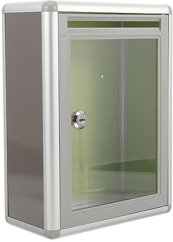 PRETYZOOM Classic Mailbox Scatola Per Donazioni in Perspex Scatola Suggerimenti Custodia Trasparente Cassette Postali Da Parete Montabile a Parete Inviare Prendere La Palla Con Serratura