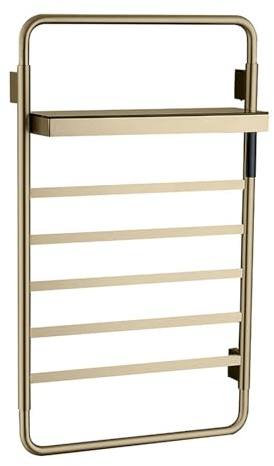 SWHC Heated Towel Rail, Digital Display Towel Warmer Stainlses Steel Radiator Towel Rail Wall Mounted Electric Towel Rail Timer IPX4 Waterproof Bathroom Radiators Electric Towel Radiator