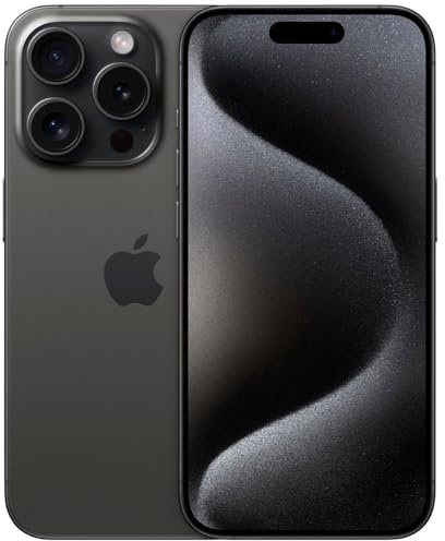 Apple iPhone 15 Pro Max, 512GB, Black Titanium - Unlocked (Renewed)