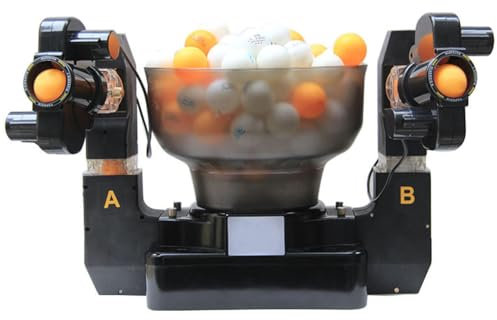 XLTEAM Tischtennisroboter, Tischtennis-Maschinentrainer, Mit Fernbedienung, Einzel-/Doppel-Servierkopffreigabe, Höhenverstellbar, Für Training Und Übung