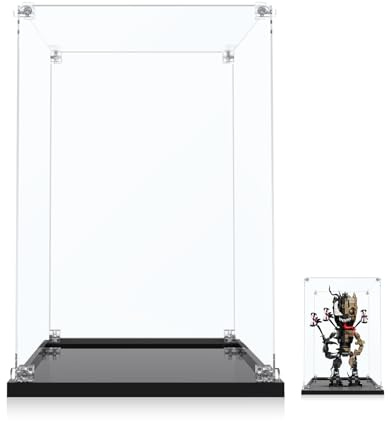 icuanuty Vitrine en Acrylique pour Lego Super Heroes Venomized Groot 76249 - Rangement et Organisation protégés de la poussière - pour modèle Compatible avec Lego - 19 x 15 x 35 cm(Modèles exclus)