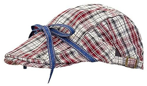 GAOSHA Kopfbedeckung, Malerhut, französische Baskenmütze, kariert, für Urlaubsfotografie, handgefertigt, elegant, Schleife, Malerhut