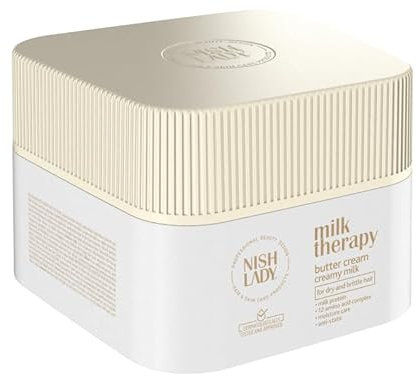 Nishlady Milk Therapy Hair Care Butter Cream 275 ml – Proteina del latte burro crema balsamo per capelli secchi e fragili