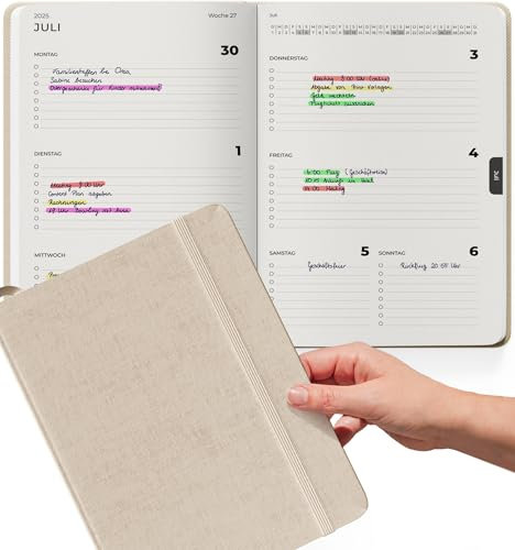 Kalender 2026 A5 – Terminplaner Juli 2025 bis Dezember 2026 – Buchkalender Wochenplaner – Lehrerplaner Schülerplaner Uni Planer – Organizer Terminbuch Notizbuch – 18 Monate Jahreskalender Planer