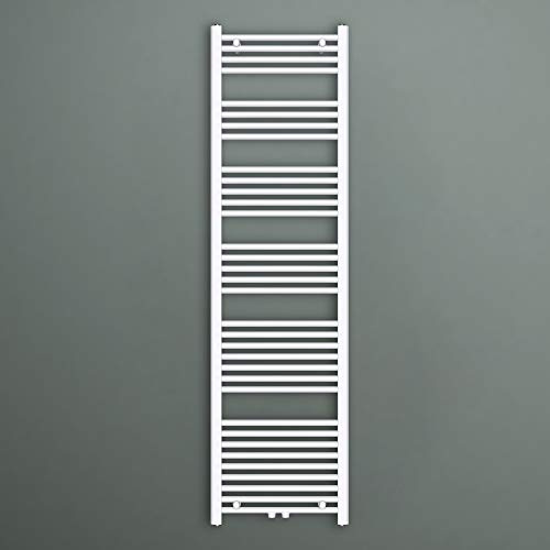 Mai & Mai Badheizkörper Badheizung Heizkörper Bad 50x180cm Weiß | Handtuchheizkörper für Bad, Seitenanschluss & Mittelanschluss Handtuchtrockner Röhrenheizkörper