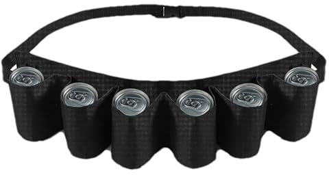 Cintura porta birra, in tessuto Oxford di poliestere, regolabile, per bottiglie di birra, con passanti sicuri, accessorio pratico per feste, barbecue ed eventi all'aperto