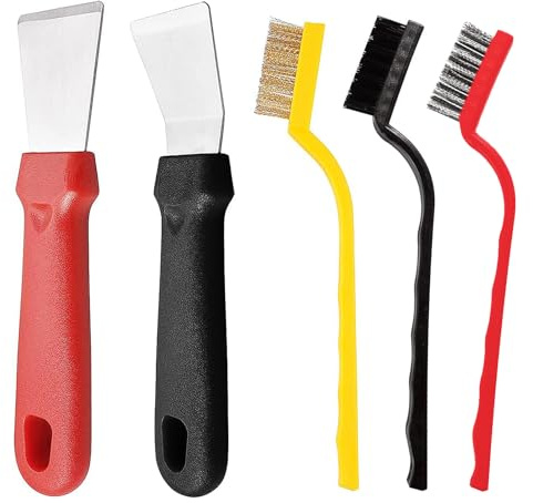 Lot de 5 grattoirs de four anti-rayures pour le nettoyage, le nettoyage du congélateur, des cuisinières, des plaques à induction