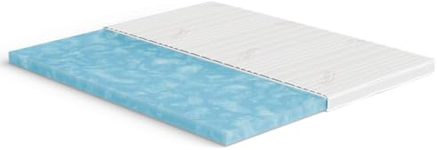 Meisterschlaf Gelschaum+ Topper 180x200 cm – Höhe 9cm – RG 50 – Oeko-TEX® Standard 100 – Tencel™ Lyocell Doppeltuch-Bezug waschbar – für weicheres Liegegefühl auf harten Matratzen – Made in Germany