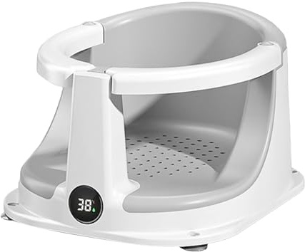 Siège de Bain Bébé Chaise de Bain Antidérapante avec Capteur de Température | Accessoires de Sécurité pour Douche - Maison, , Cadeaux de Naissance et Anniversaires