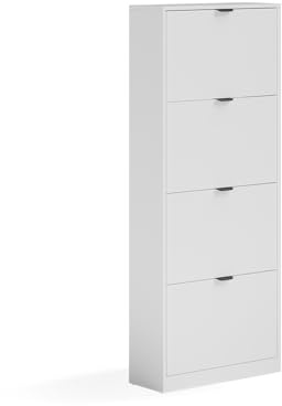 Vicco Skotippare Gizmo, Vit, 59x146.6 cm med 4 fack