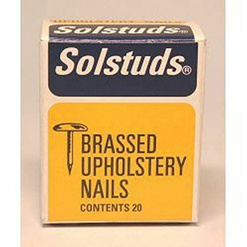 Shaw Upholstery Solstuds Brass 10mm, White