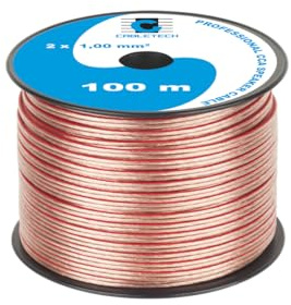CABLETECH CCA Câble d'enceinte 2 x 1 mm 100 m