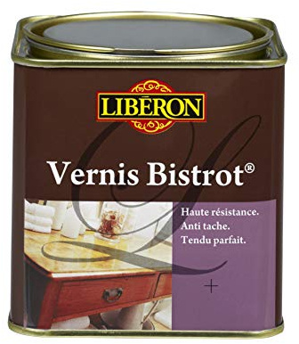 Libéron - Vernis bistrot - Vernis bois - Meubles Boiseries Objets - Très haute qualité - Anti-taches - Anti-chocs et rayures - Tendu bon - Chêne clair Satin - 0,5L