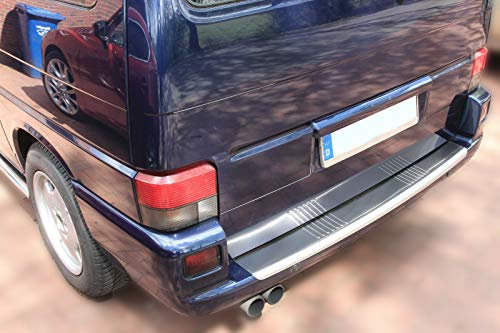 Recambo | Protector de Parachoques trasero | Compatible con VW T4 Facelift Caravelle Transporter Multivan Facelift | Acero Inoxidable Mate | Protección borde de carga