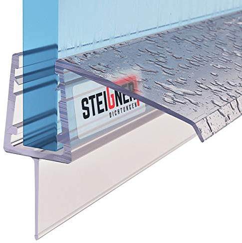 STEIGNER Duschdichtung UK21 Gerade 50 cm 1 Stk, Glas 5-7 mm, Transparent | Dichtung für Eckeinstieg Dusche oder Fünfeckdusche mit Duschtür - Schutz gegen Auslaufen, Einfache Montage, Perfekte Passform