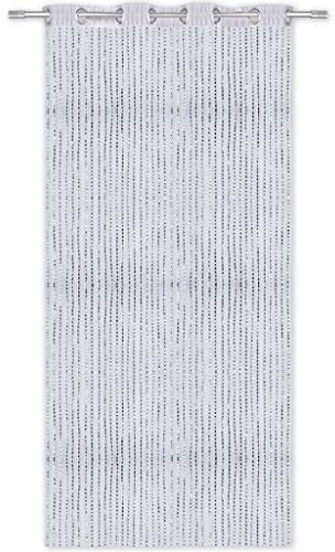 Arsvita Fadenvorhang Metallik-Optik mit Ösen, Türvorhang 140x250cm (Weiß)