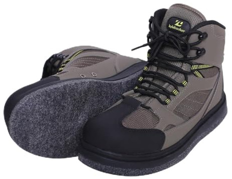 Kylebooker Fly Fishing Waders Boot Wading Boots Breathable Waterproof Shoes Outdoor Anti-Slip Wading Shoes Green