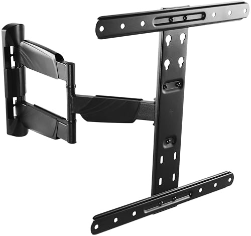 RICOO TV Wandhalterung Fernseher Halterung S5644 für 40-65 Zoll max. VESA 400x400 drehbare Fernsehhalterung Wand für Curved Bildschirm Wandhalter bis 35 kg Schwenkarm universal