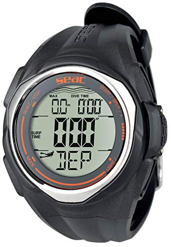 SEAC Partner, Computer da Polso per Immersioni in Apnea Unisex Adulto, Nero, Standard