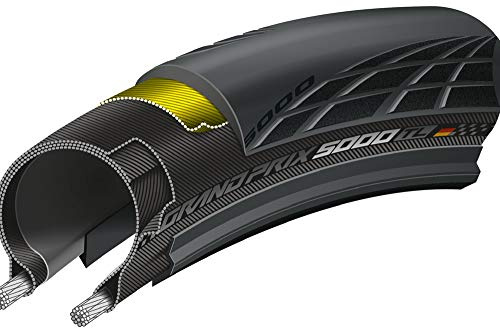 Continental Unisex - Vuxen Grand Prix 5000 slanglösa cykeldäck, svart, 700 x 32C